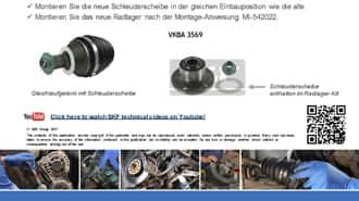 Austausch SKF Radlager Satz VKBA 3569 am VW Polo 9N Vorderachse 