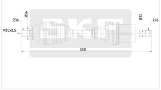 Drive Shaft - VKJC 8725 | SKF Vehicle Aftermarket